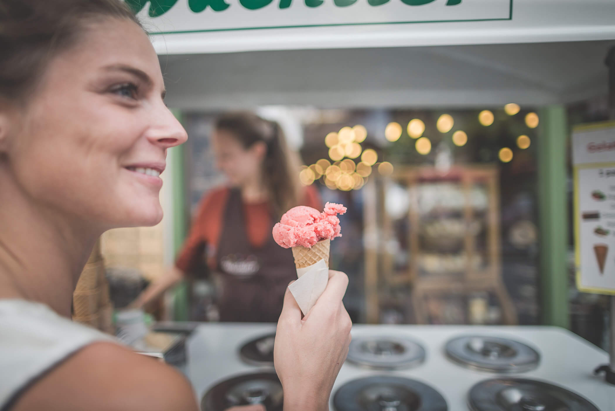 Eat ice cream in San Candido
